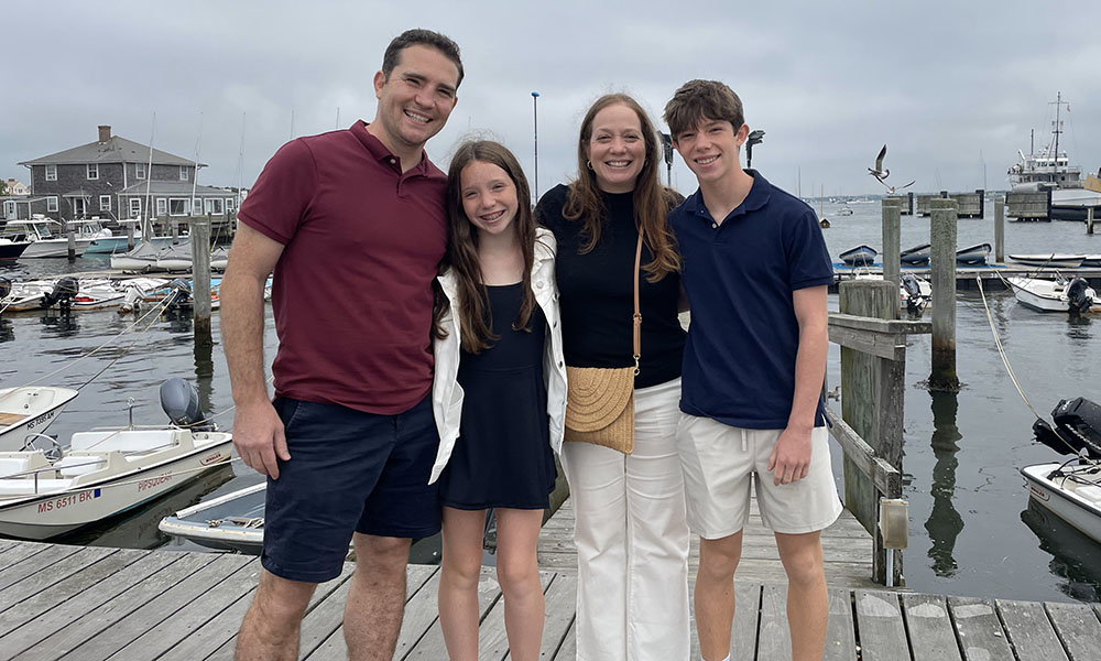 Chris Kobos with his family in summer 2024. Chris Kobos with his family in summer 2024.