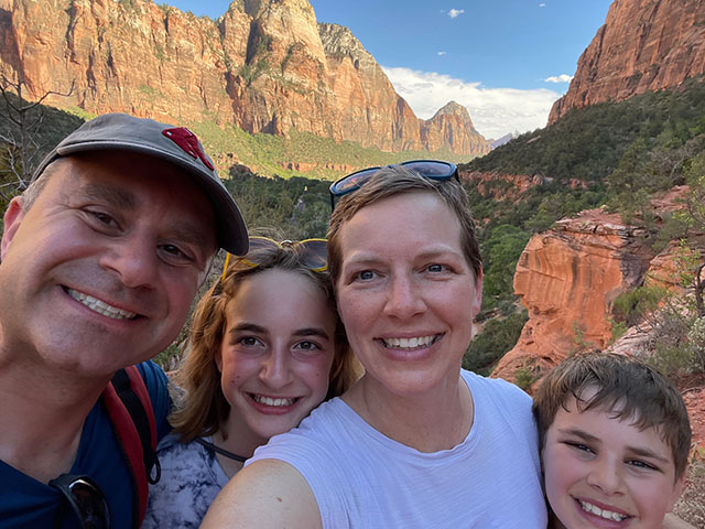 Katie Britton and her husband Allan, son Eli, and daughter Lucy.